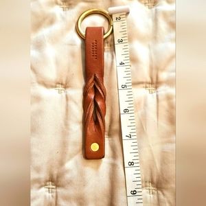 Braided Hinged O Ring / Brown,  Solid Brass / New, never used